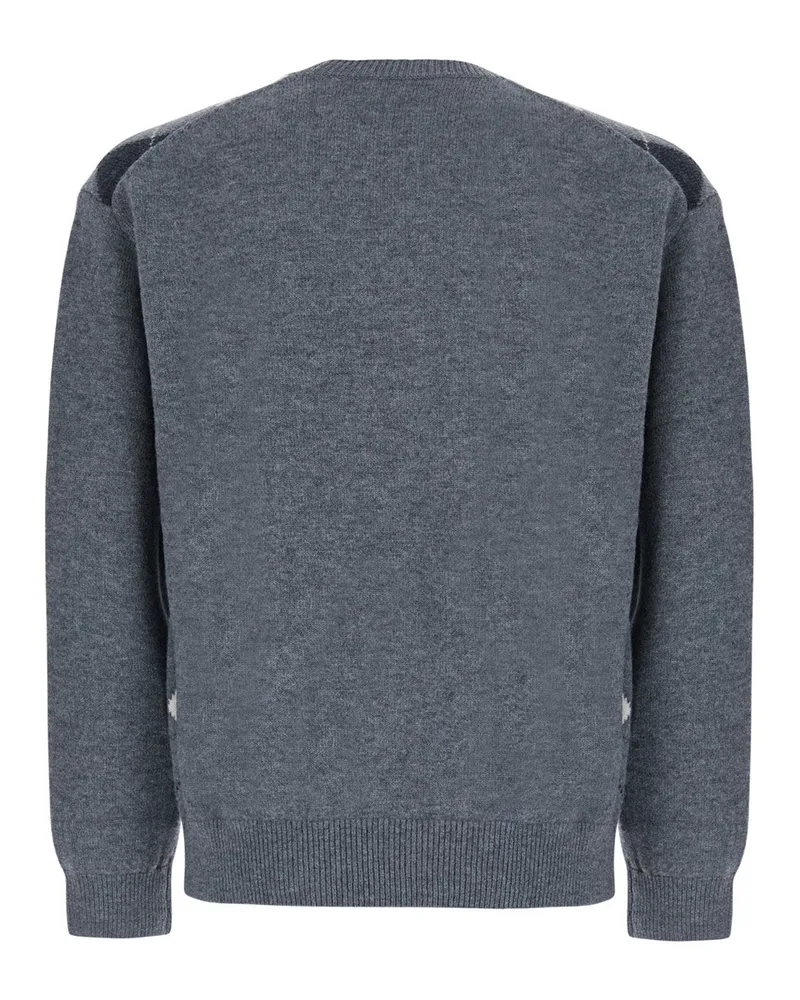 Dunst Argyle Wool Sweater — Gray Gray