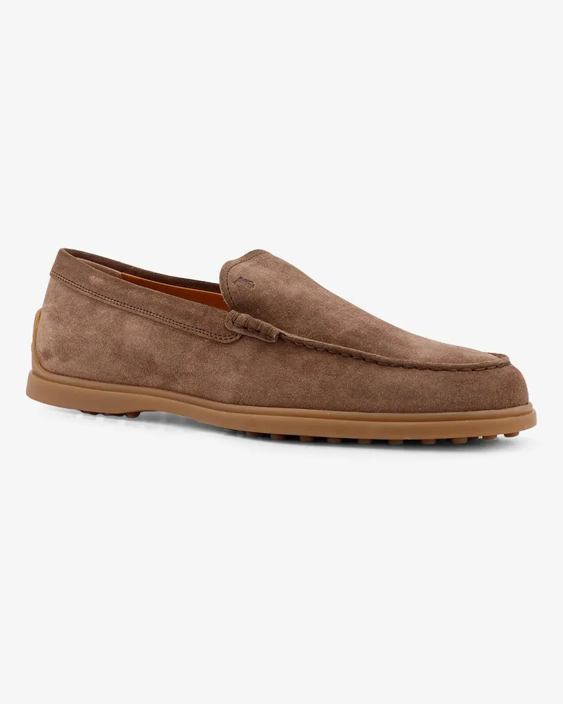 TOD'S Men's Suede Loafers Brown Brown