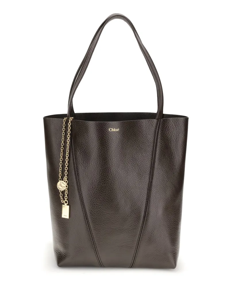 Chloé Women's Spin Shoulder Bag Kohl Brown Calf Leather Bos Taurus Brown