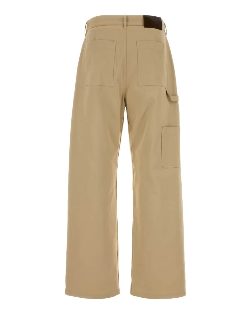 Loewe Cotton Twill Trousers — Beige Beige