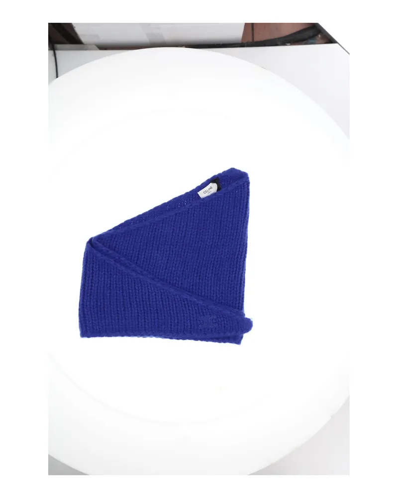 Celine Women's Cashmere Bandana Royal Blue (capra Hircus) Scarf Scarfs Blue