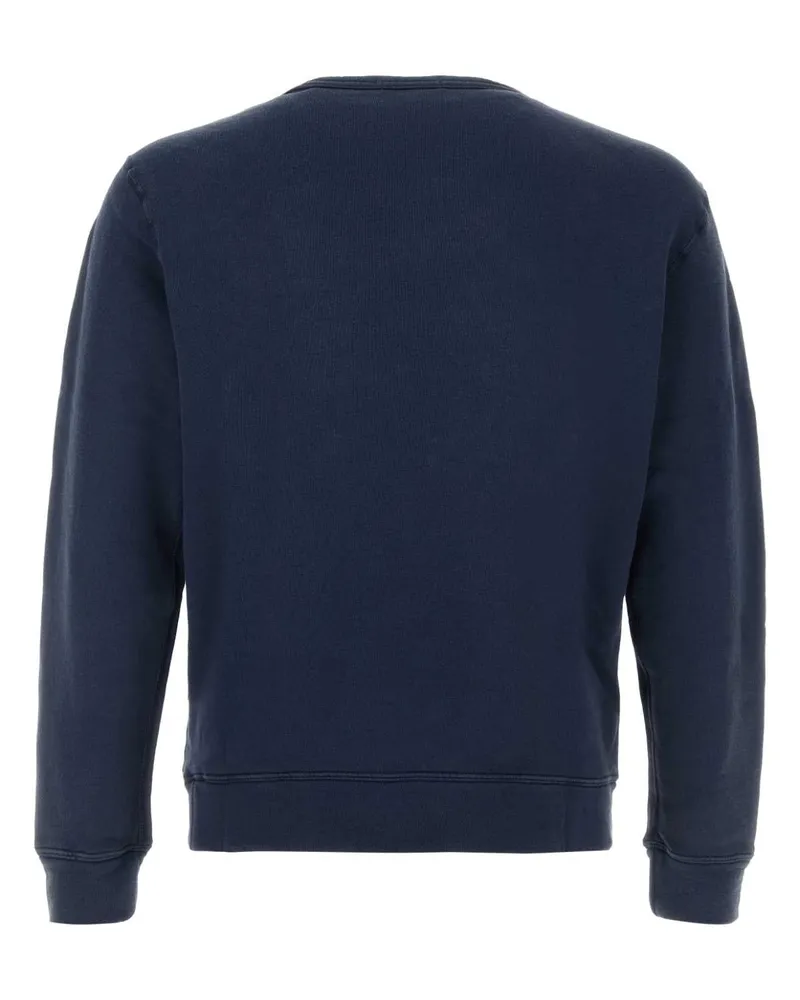 Ralph Lauren Men's Navy Blue Cotton Blend Sweatshirt Newportnavy Exterior: Polyester Felpe Sweater Navy
