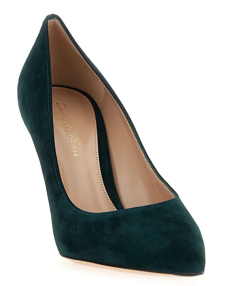 Gianvito Rossi Women's Pump Green Suede Leather Green
