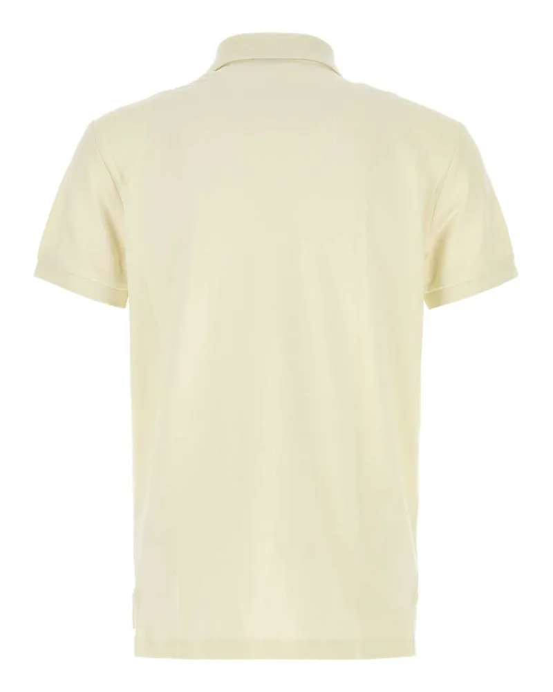 Ralph Lauren Men Ivory Piquet Polo Shirt Parchmentcreamc8634 Exterior: Cotton Maglie Sweater Beige