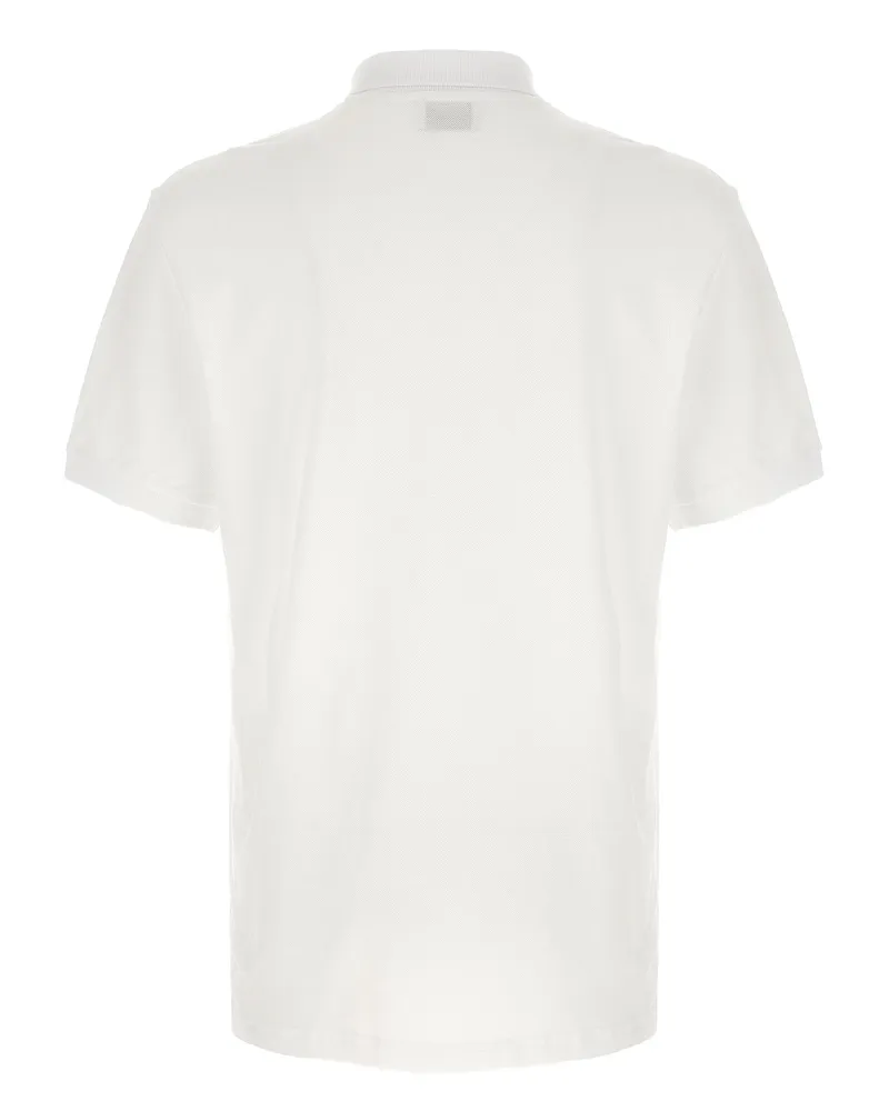 Moschino Logo-Embroidered Teddy Bear Polo Shirt — White White
