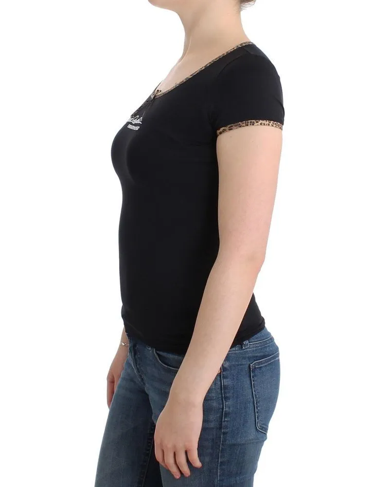 Roberto Cavalli Women's Black Elastane Top Black