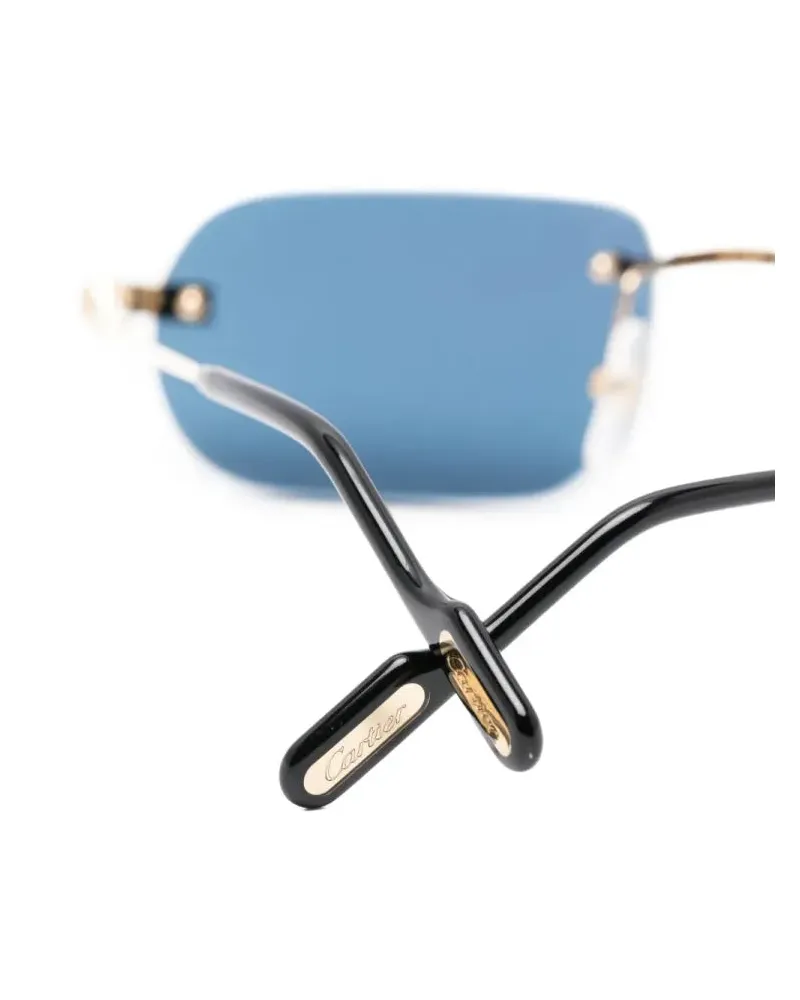 Cartier CT0577S Rimless Sunglasses — Blue Blue