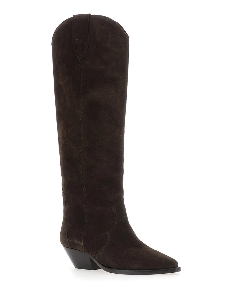Isabel Marant Women's Boots Denvee Suede Brown Brown