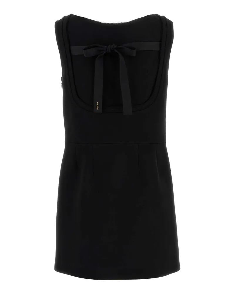 Prada Women's Black Wool Dress Nero Abiti Black
