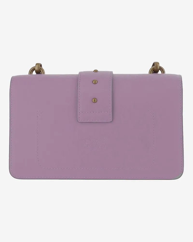 Pinko Women's Mini Bag Love One Lilac Leather Shoulder Purple