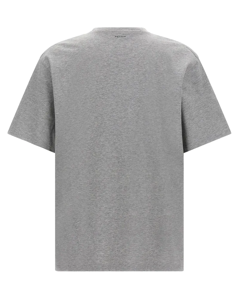 Alexander McQueen Men's Gray Cotton T-Shirt Gray