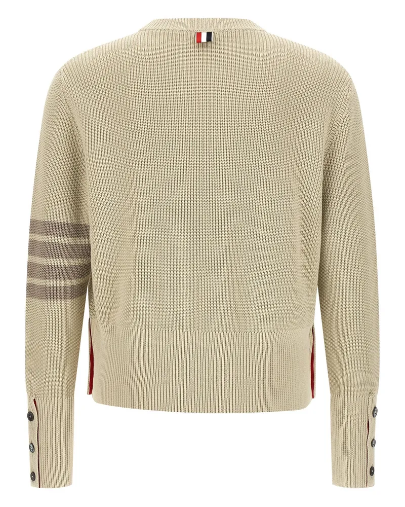 Thom Browne 4Bar Sweater — Beige Beige