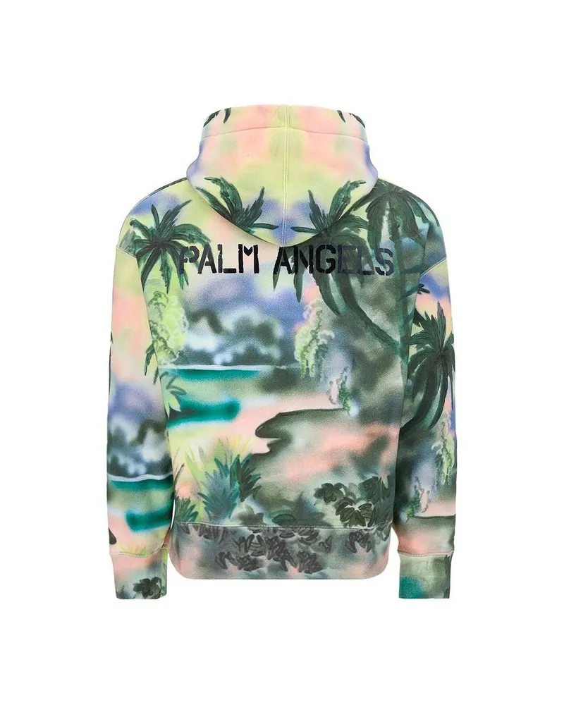 Palm Angels Men Bicolor Cotton Sweatshirt Clothing Multicolor