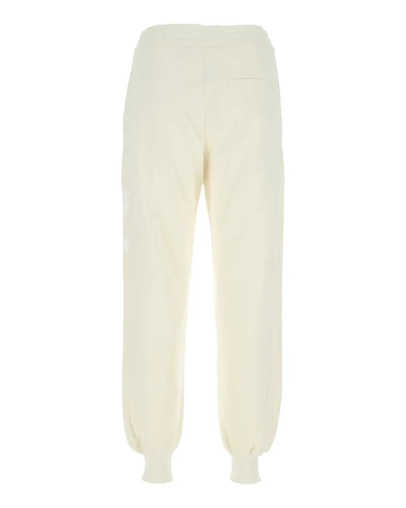 Alexander McQueen Women's Ivory Cotton Joggers 0954 Exterior: Pantaloni Trousers Beige