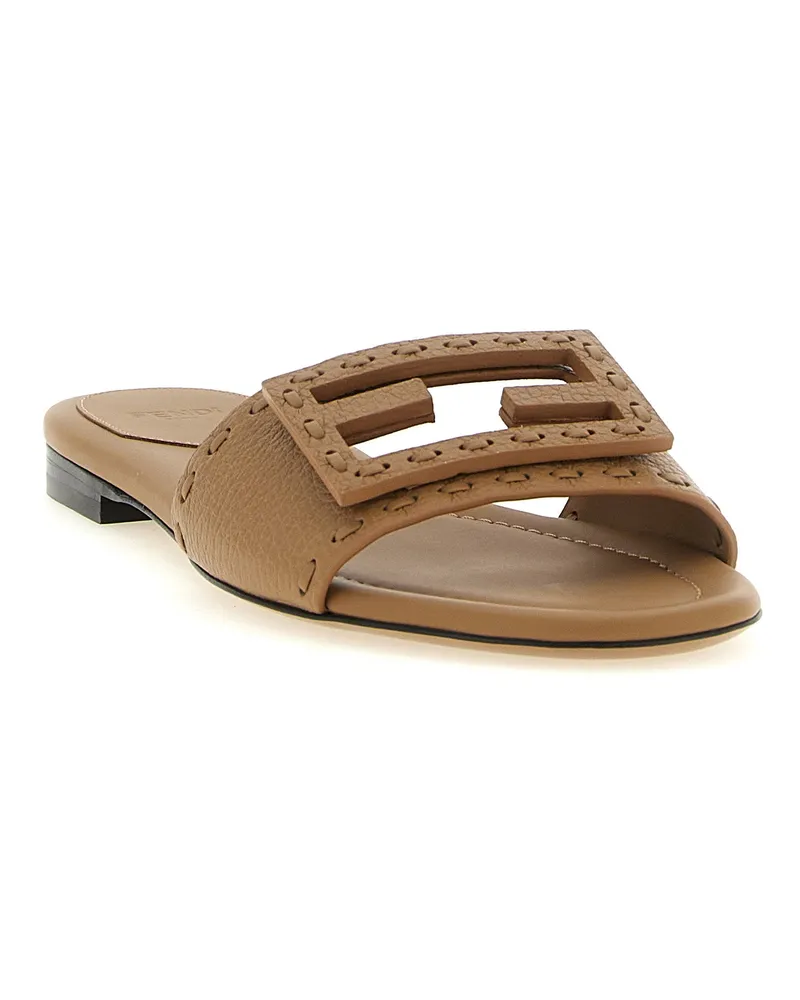 Fendi Baguette Slide — camel Camel