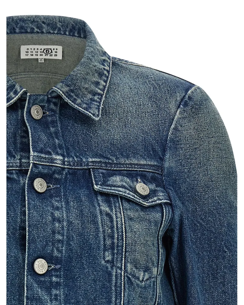 Maison Margiela Women's Blue Cotton Denim Jacket Clothing Blue