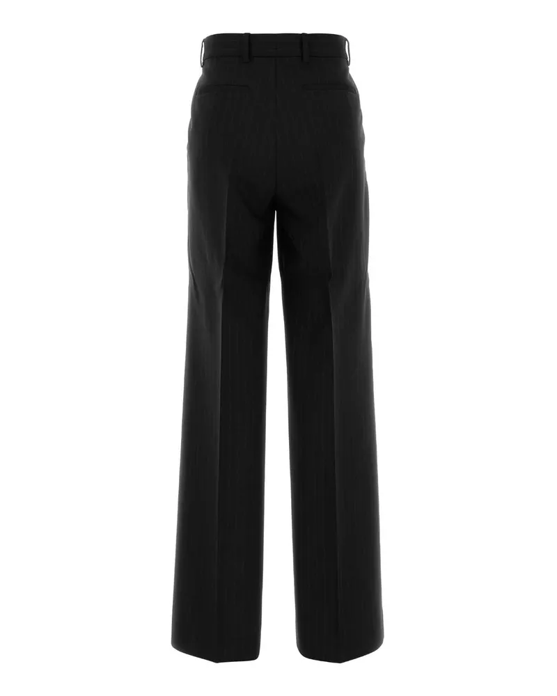 Gucci Women's Embroidered Wool Pant Black T Woolmother Pearl Pantaloni Black