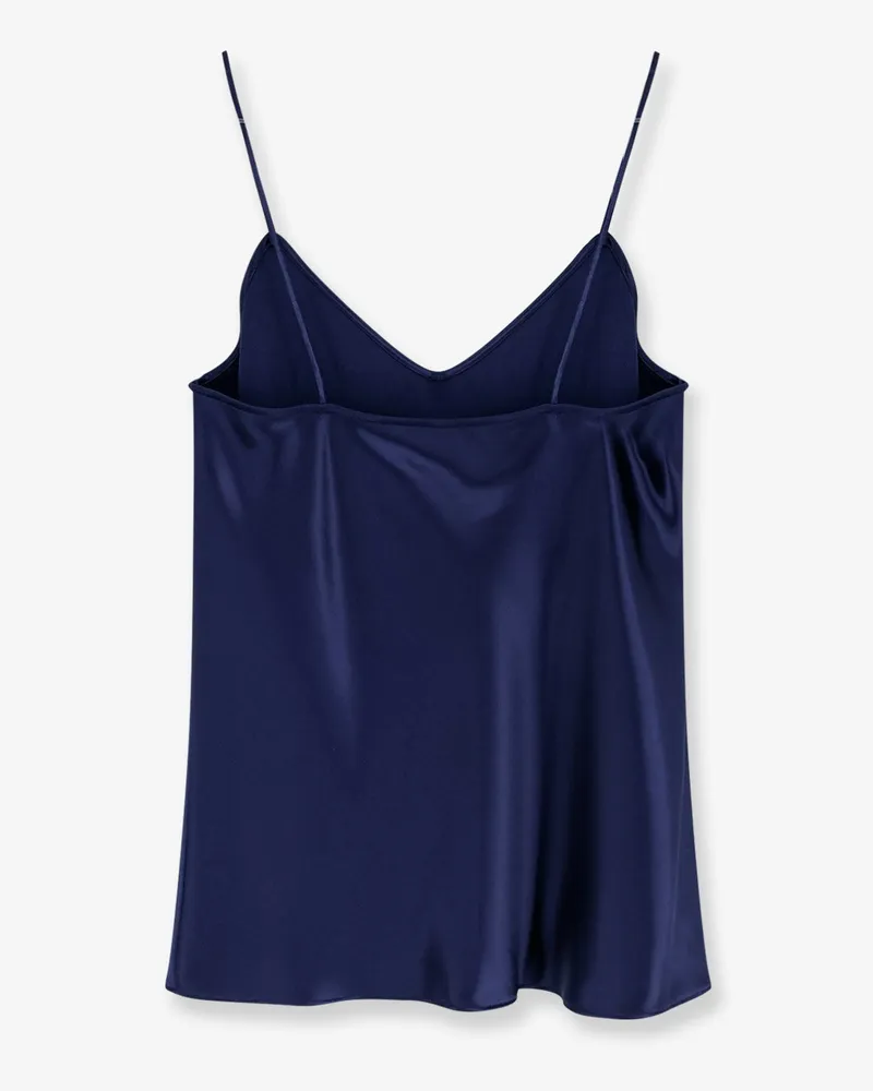 Alberta Ferretti Women's Satin Top Blue Viscose T-Shirts & Jerseys Blue