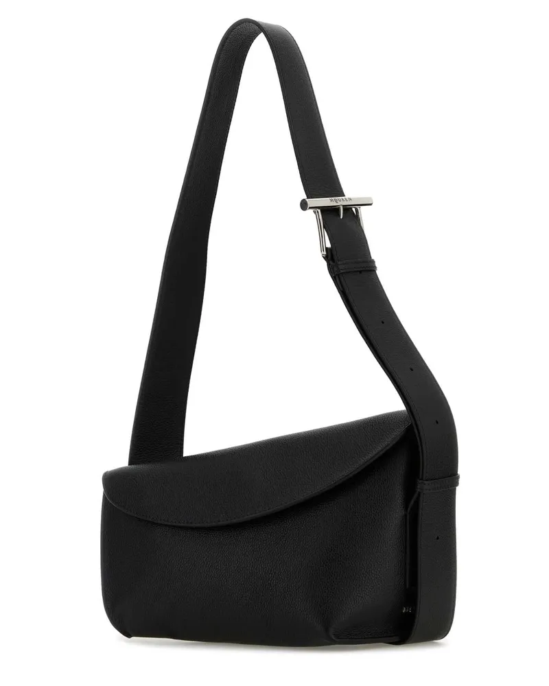 Alexander McQueen Women's Black Large Sling T-Bar Crossbody Bag Blacksilver Borse A Tracolla Black