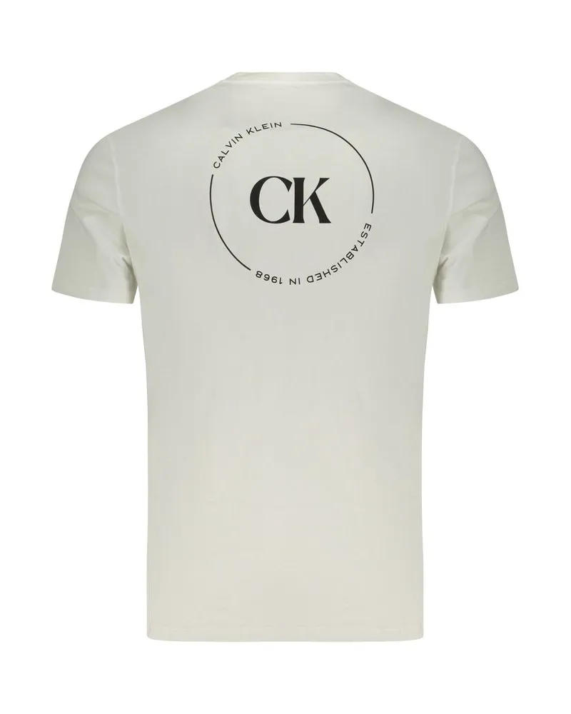 Calvin Klein Logo Crew Neck T-Shirt — White White