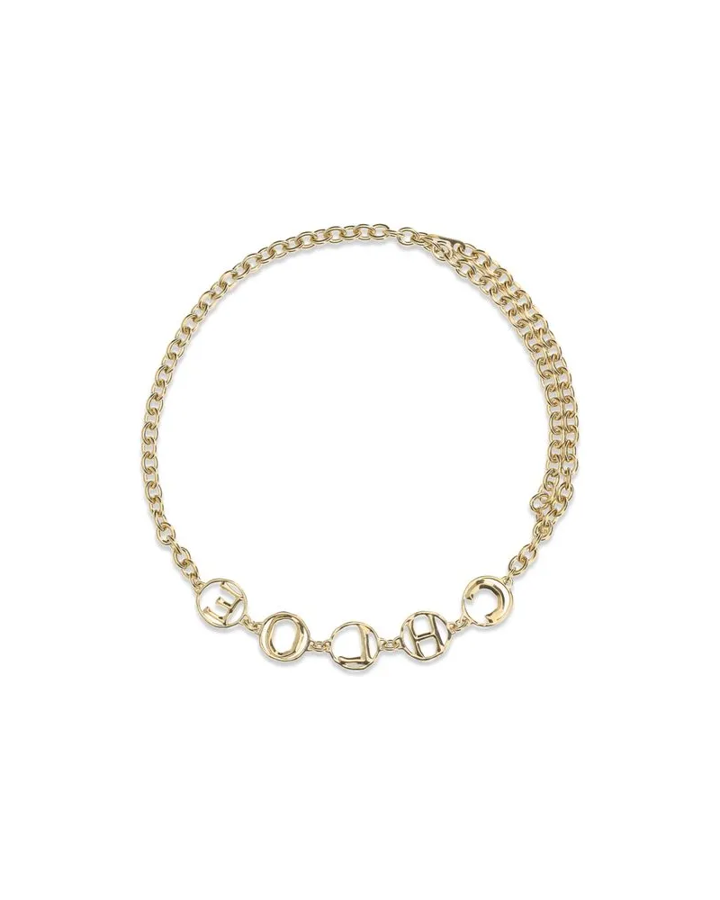 Chloé Women's Black Brass High-Waist Belt Gold