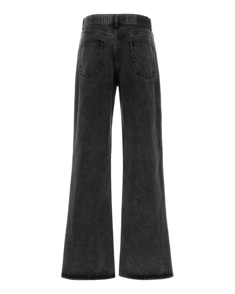 Alexander McQueen Men's Grey Denim Jeans Blackwashed Exteiror: Cotton Gray