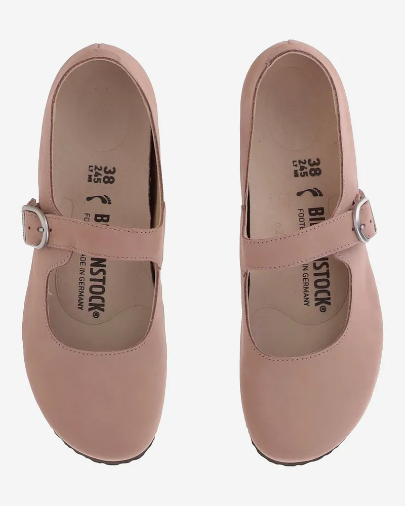 Birkenstock Unisex Ballerinas Santa Clarita Leather Pink Sandal Pink