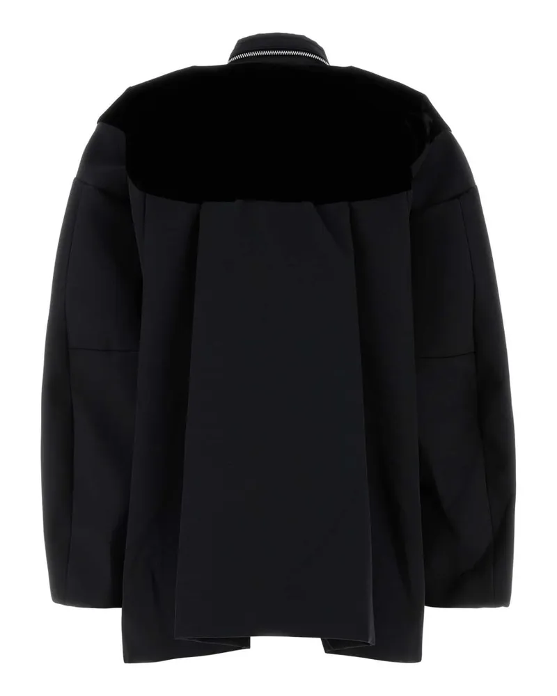 Sacai Women's Black Grosgrain Oversize Jacket Giubbini Black