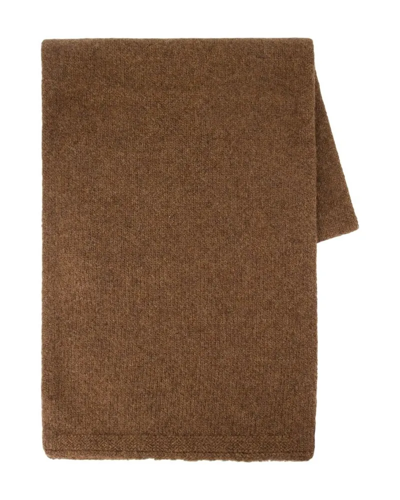 Officine Generale Marl Wool Scarf — Beige Beige