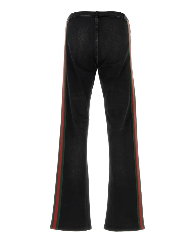 Gucci Men's Black Stretch Denim Jeans Fabric Black