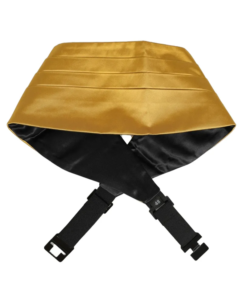 Dolce & Gabbana Silk Cummerbund — Gold Gold