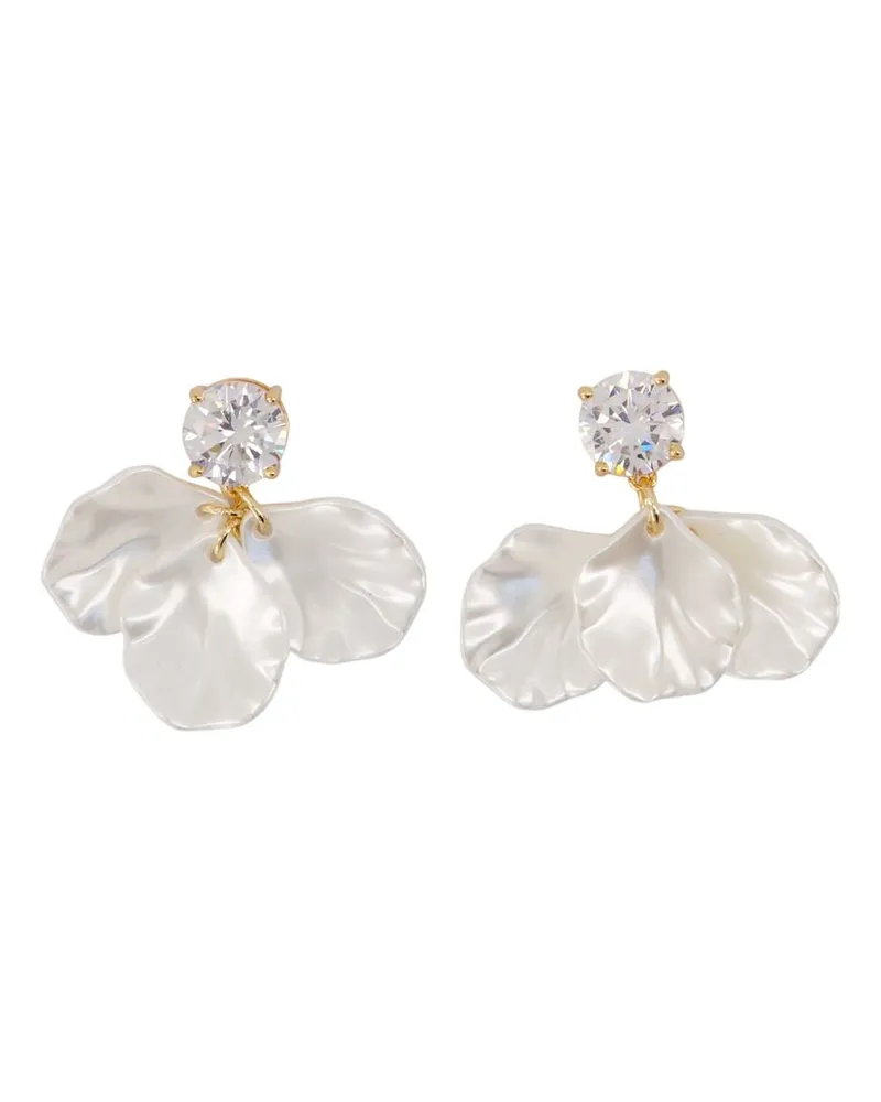 Self-Portrait Women's Crystal Petal Earrings Self Portrait Pearls White Jewelry-Watches White