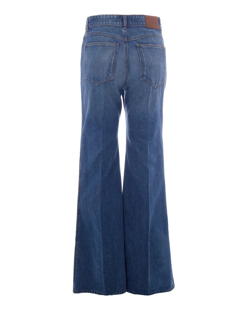 SPORTMAX Women's Jeans Meandro Medium Vintage Midnight Blue Cotton Blue