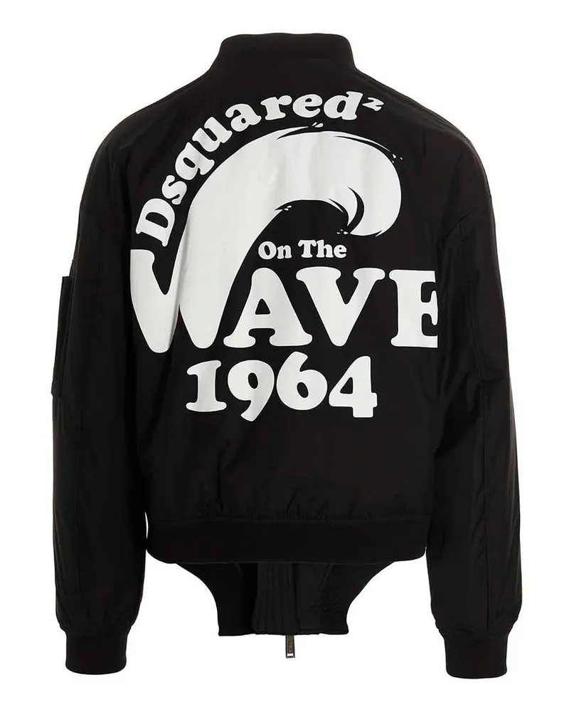 Dsquared2 D2 On The Wave Bomber Jacket — Black Black