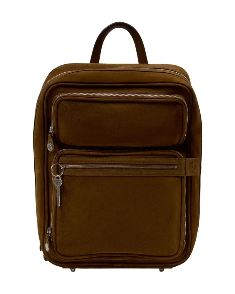 Acne Studios Unisex Camero Gym V Backpack -  Leather Brown Calfskin Bags Backpacks Brown