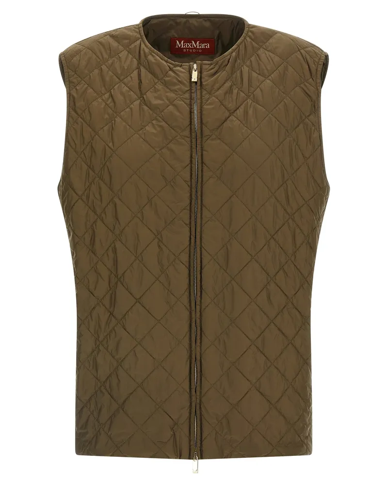 Max Mara Women's Bicolor Virgin Wool Coat Clothing Green