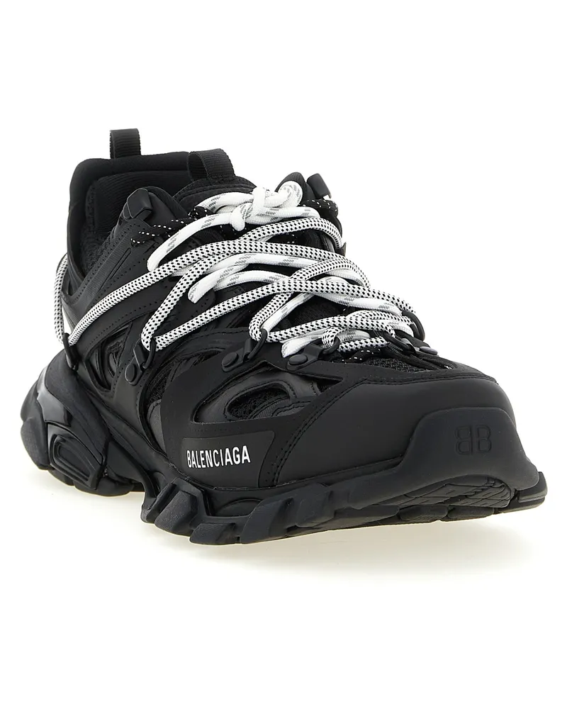 Balenciaga Men's Black Polyethylene Athletic Sneakers Black