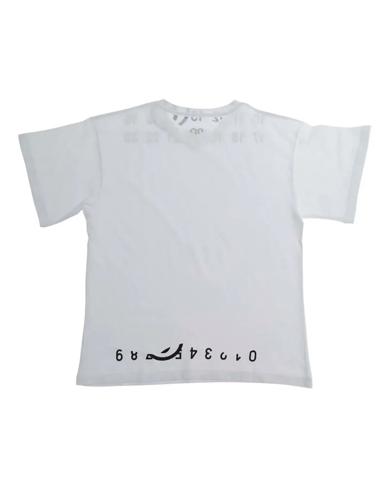 Maison Margiela Numeric Logo Cotton T-Shirt — White 