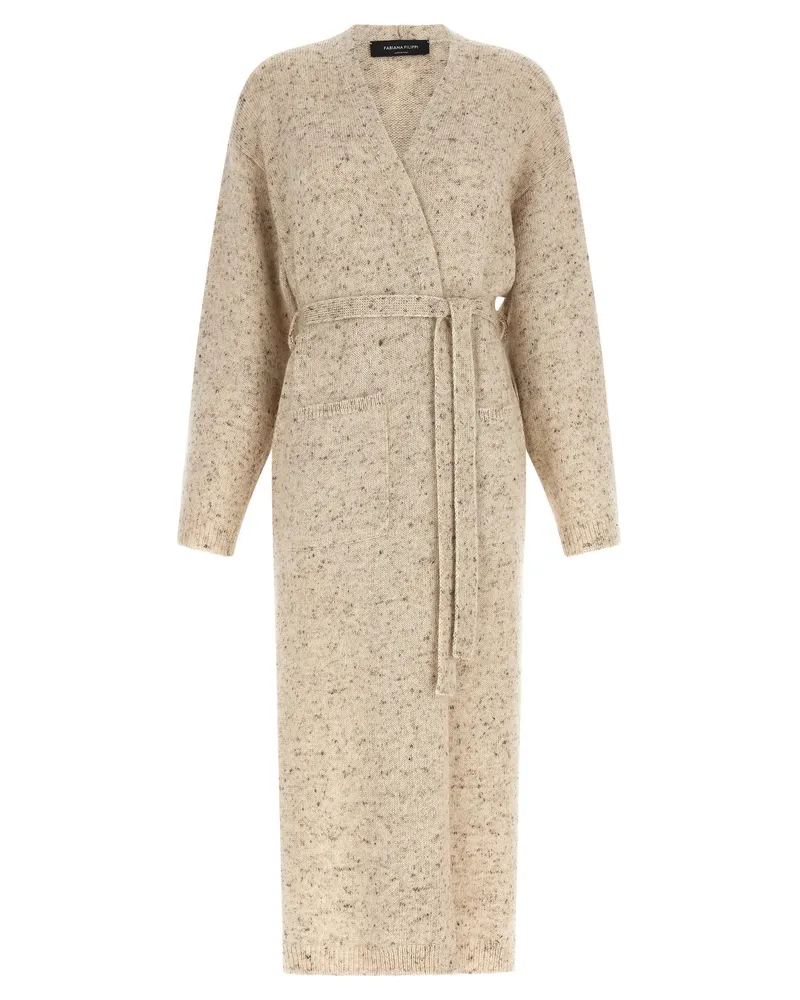 Fabiana Filippi Mohair and Lurex Knit Cardigan — Beige Beige