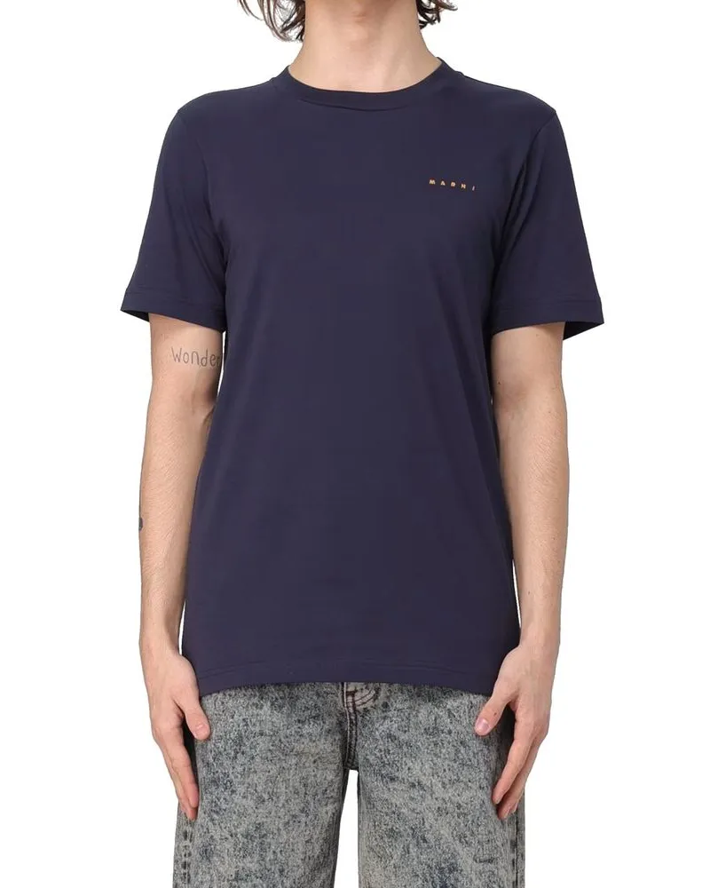 Marni Men Black Cotton T-Shirt Black