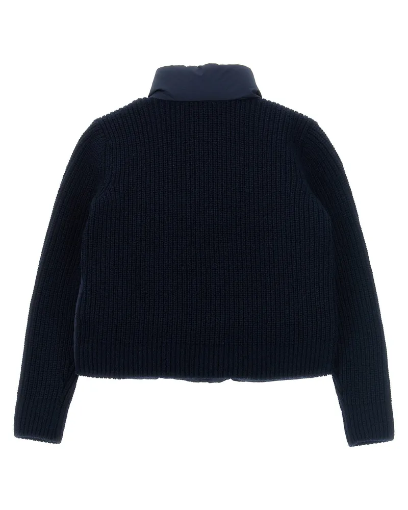 Moncler Virgin Wool and Cashmere Hybrid Down Jacket — Navy Navy