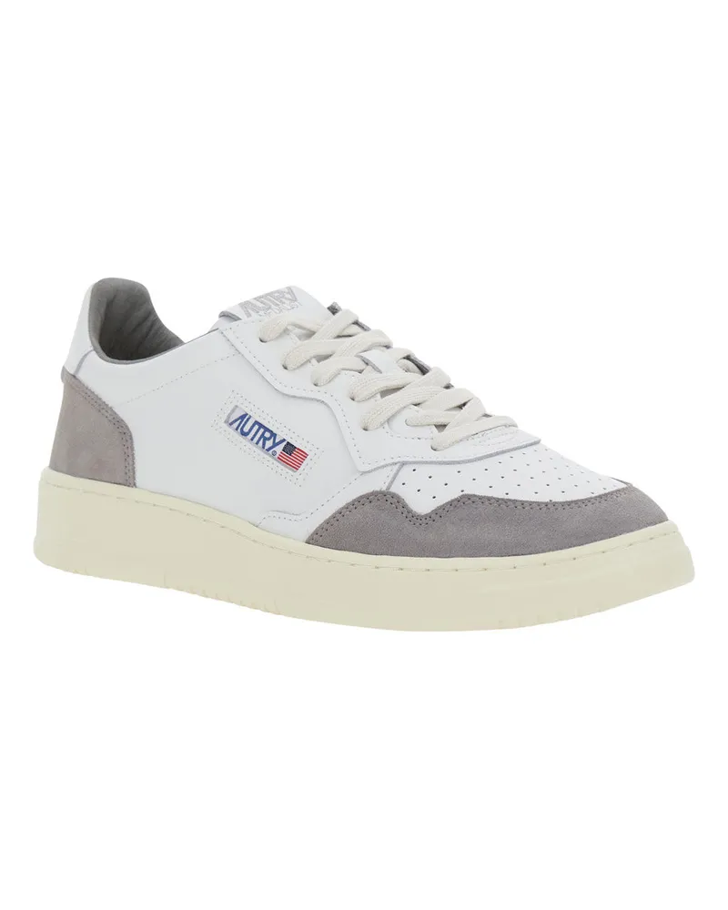 AUTRY Men's Low Top Sneakers Medalist Grey Suede Trainers Gray