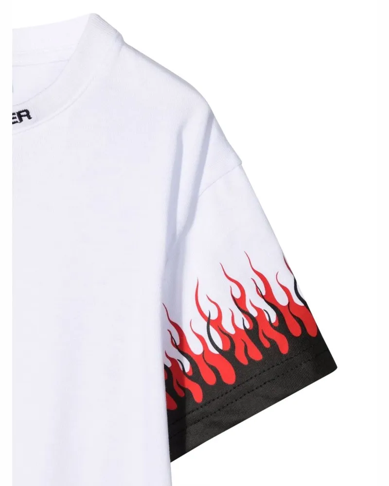 Vision Of Super Double Flame Cotton T-Shirt — White White