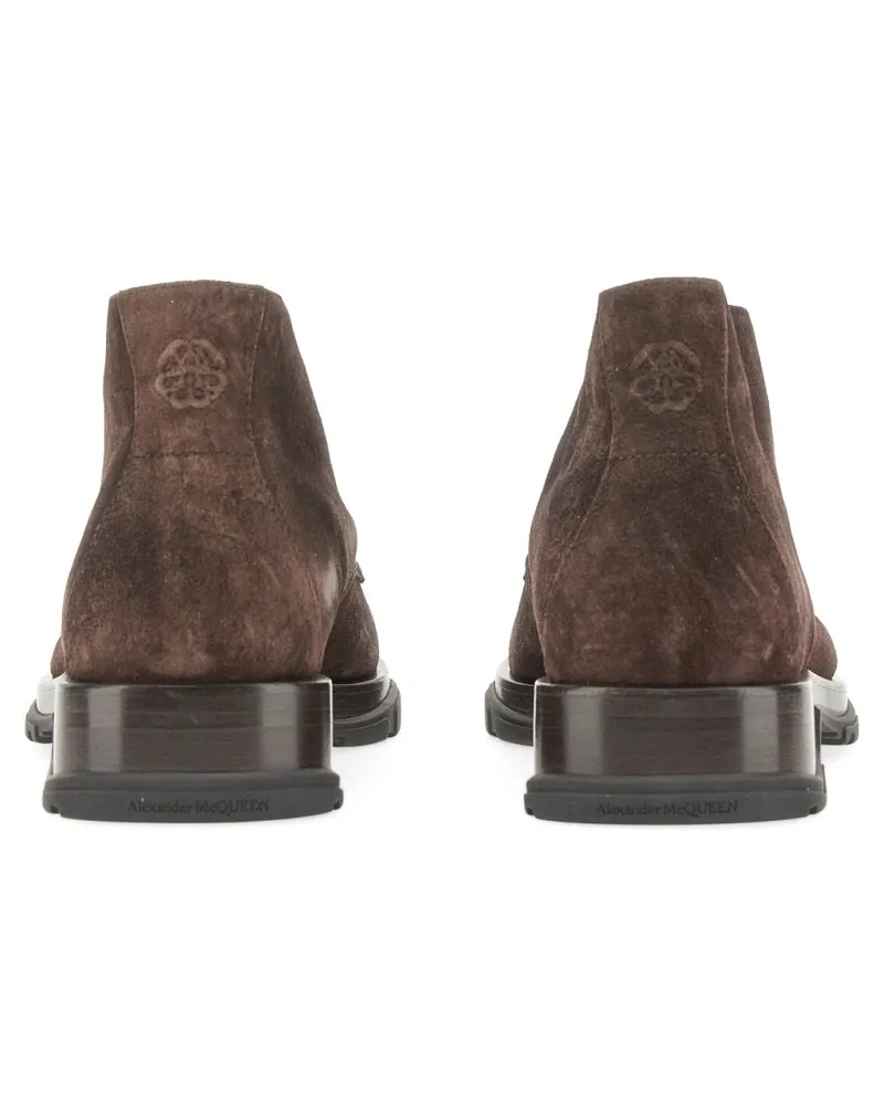 Alexander McQueen Suede Boot — Brown Brown