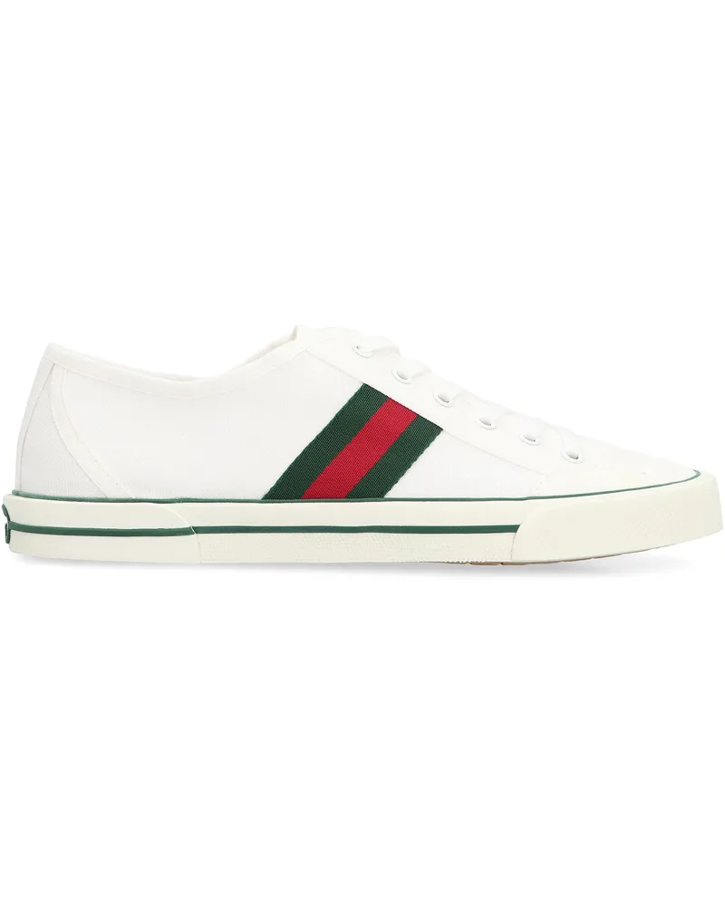 Gucci Men's Sneakers Tennis White Cotton Trainers White