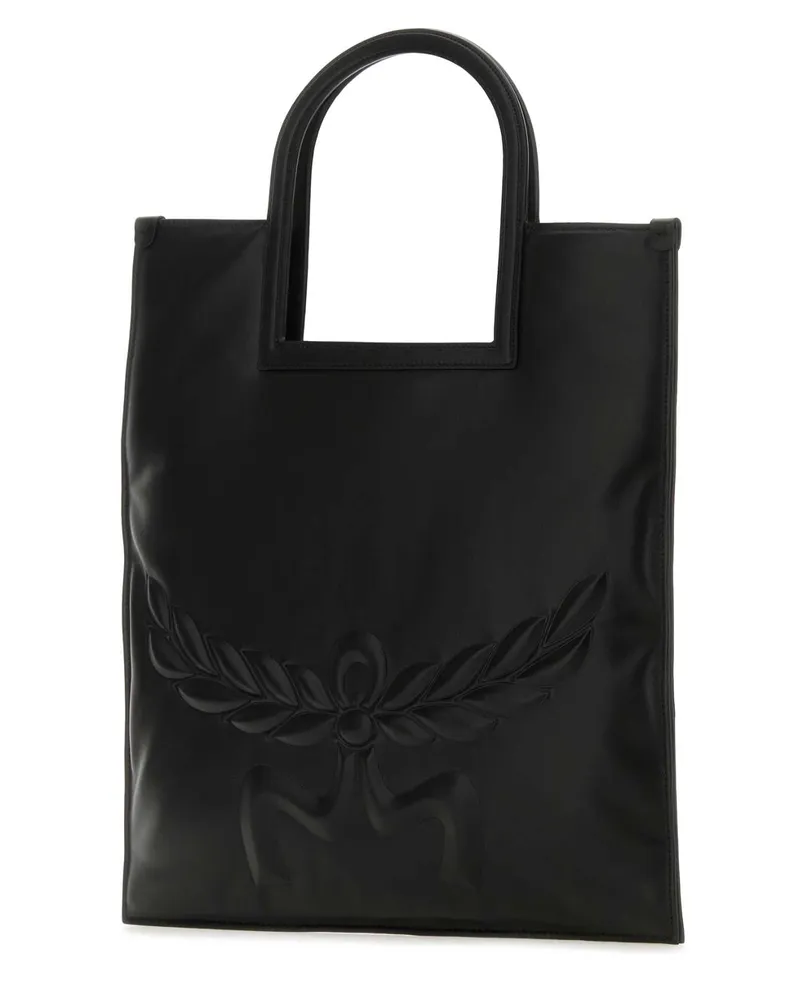 MCM Women's Black Nappa Leather Aren Shopping Bag Borse A Mano Black