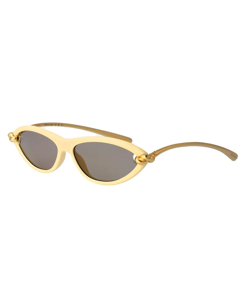 Bottega Veneta BV1390S Gold Injected Sunglasses — Gold Gold