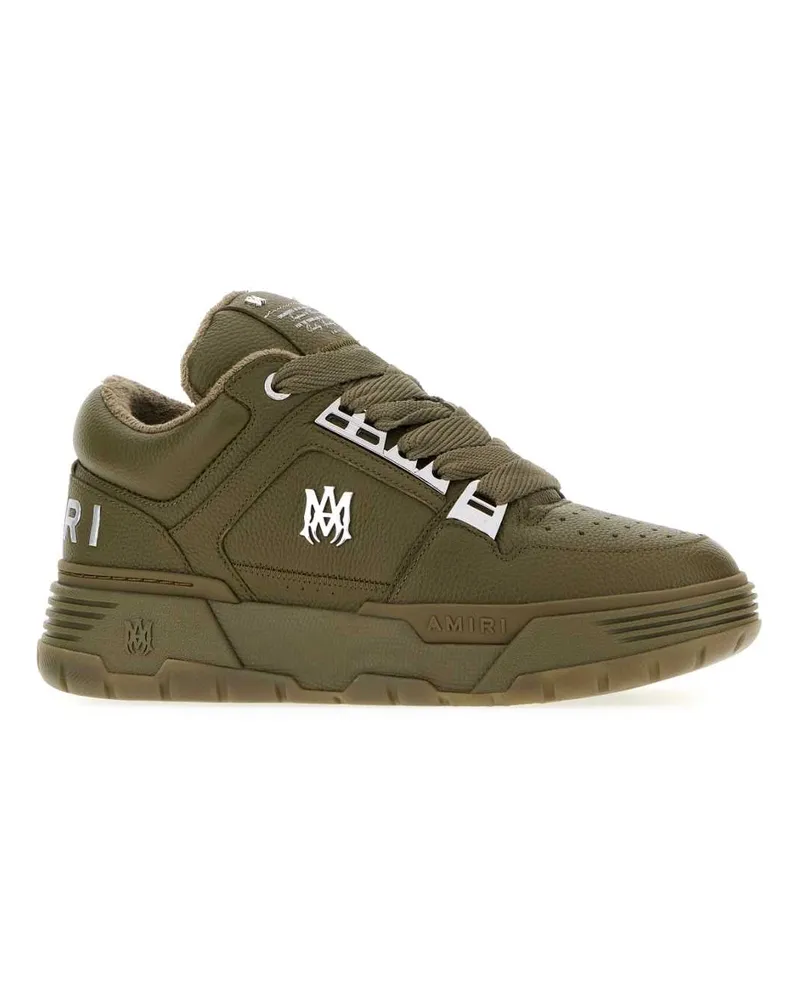 Amiri Men's Army Green Leather Ma-1 Sneakers Thyme Green