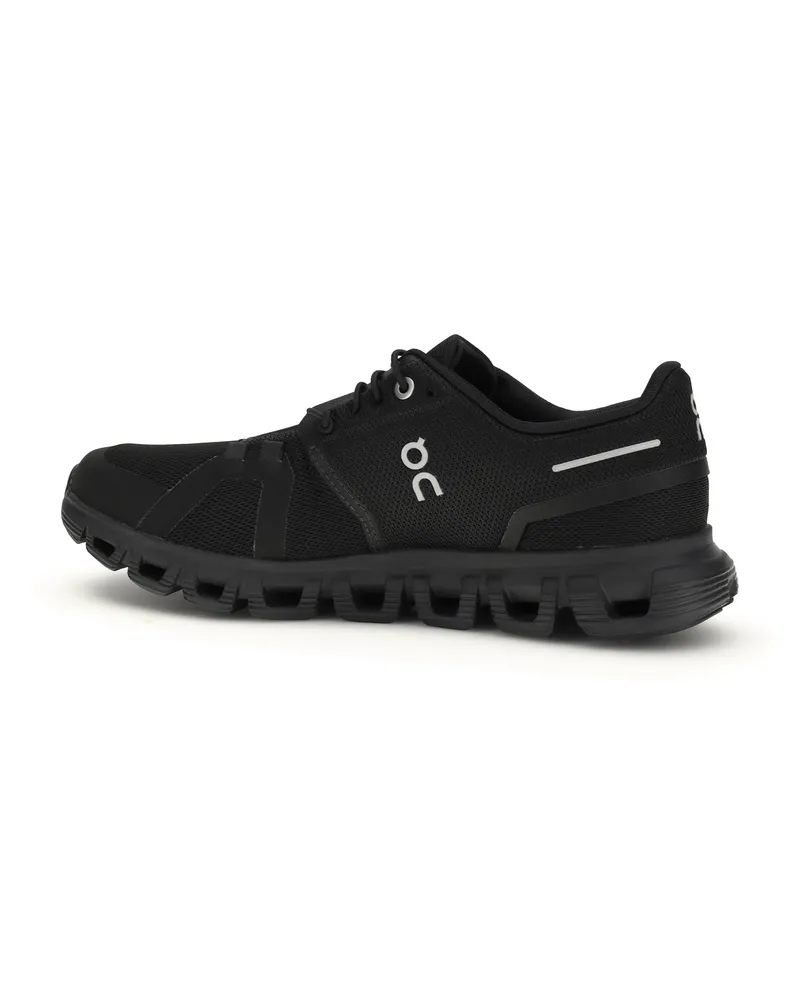 ON Women's Sneakers Cloud 6 Black Black-Black Upper Recycled Polyester Trainers Black/black Black