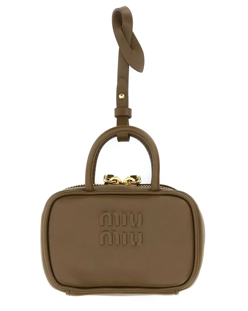 Miu Miu Women's Aventure Wallet Beige Calfskin Beige